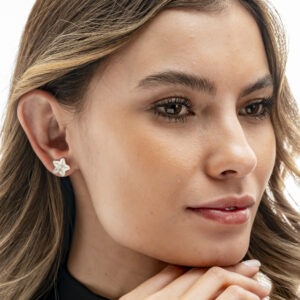 Silver Mini Flower Earrings