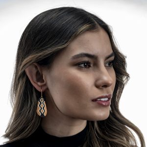 Miyuki Delica Bead Earrings with Gold-Tone Hooks