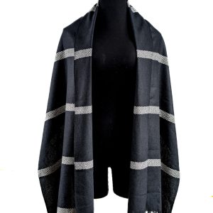 Black Cotton Shawl Scarf