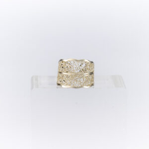 Anillo hoja de plata