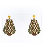 Miyuki Delica Bead Earrings with Gold-Tone Hooks