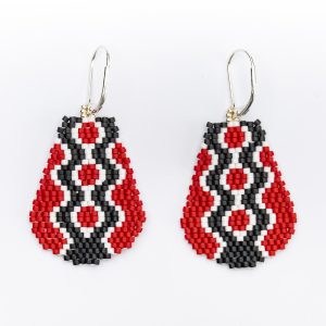 Miyuki Delica Bead Earrings with Silver-Tone Hooks